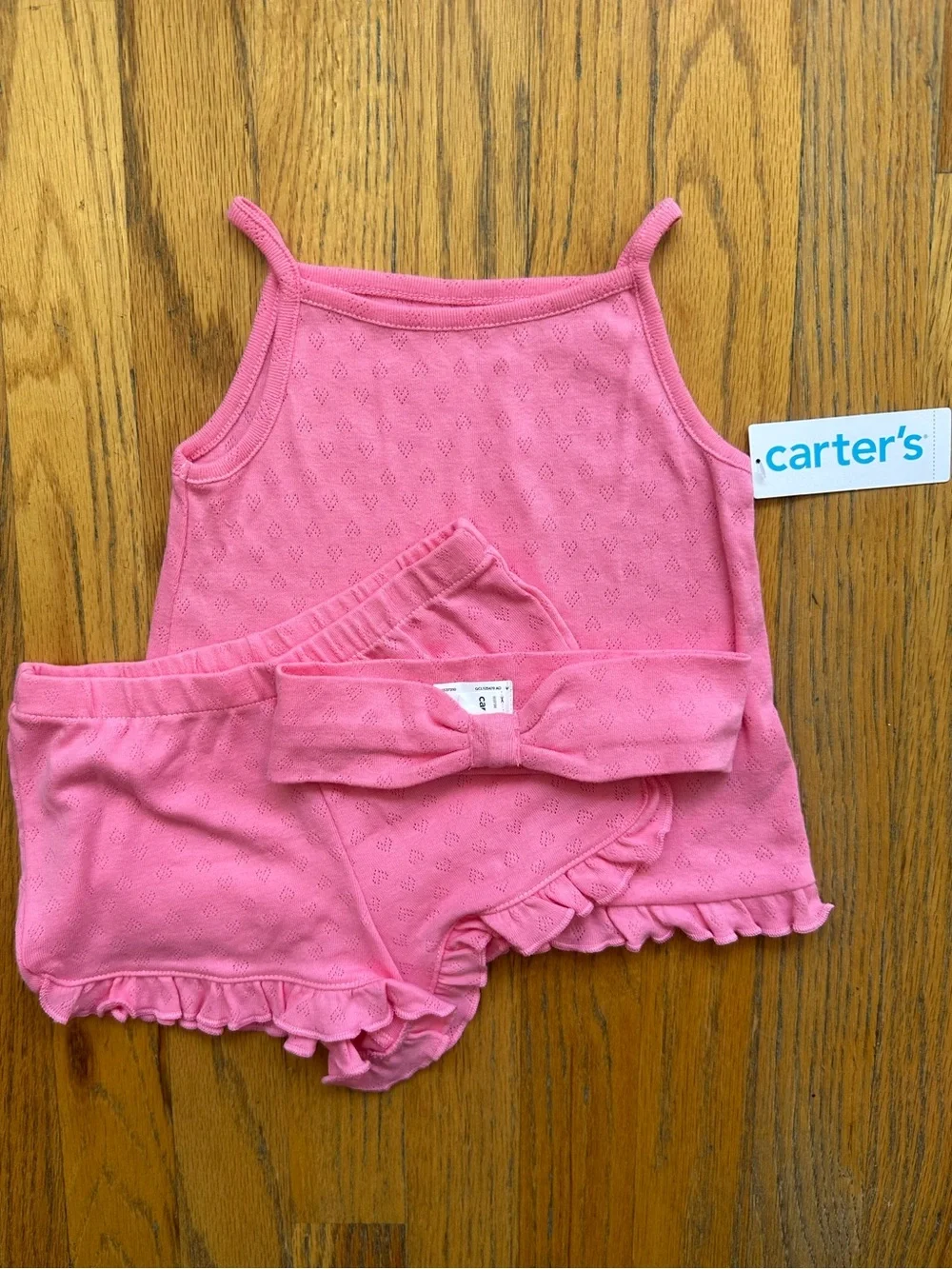 Carter's Pink Girl's Tank Top & Shorts Matching Set